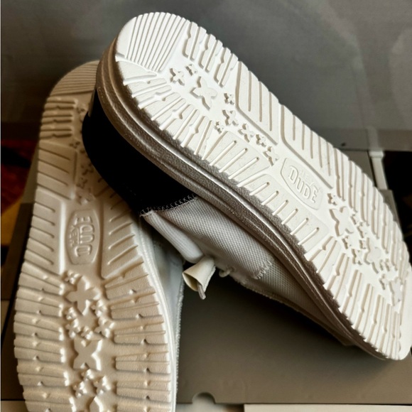 Hey Dude Men's White and Black Loafers - Picture 3 of 4